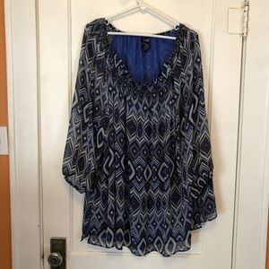 Liz & Me Premium Collection sheer blouse - size 4X